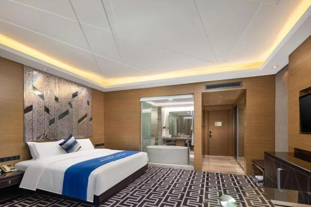 Bed in Brigh Radiance Hotel Yantai