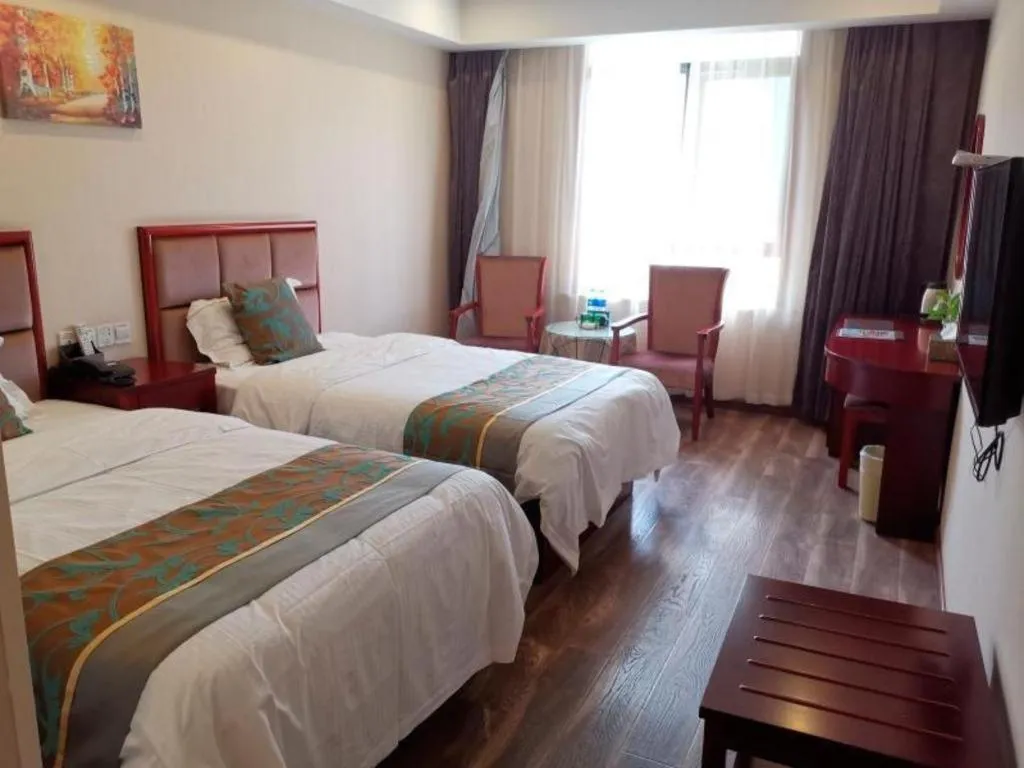 Bed in GreenTree Inn Jiangsu Changzhou Henglin Town Shuntong Road Express Hotel