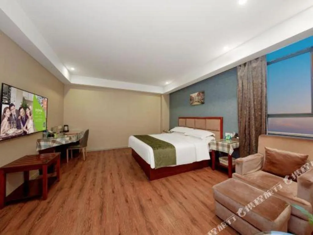 Bed in GreenTree Inn Jiangsu Changzhou Henglin Town Shuntong Road Express Hotel