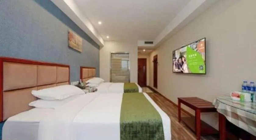 Bed in GreenTree Inn Jiangsu Changzhou Henglin Town Shuntong Road Express Hotel