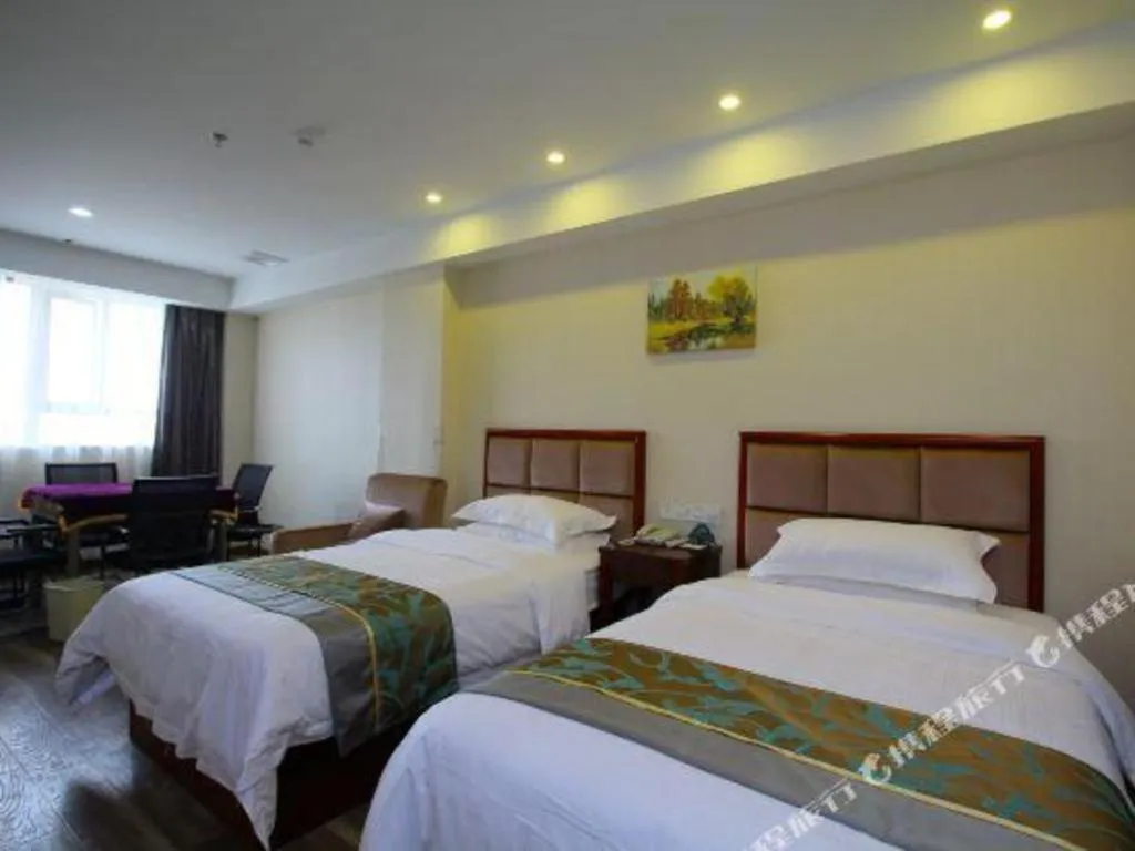 Bed in GreenTree Inn Jiangsu Changzhou Henglin Town Shuntong Road Express Hotel