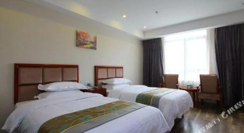 Bed in GreenTree Inn Jiangsu Changzhou Henglin Town Shuntong Road Express Hotel