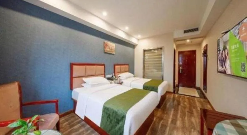 Bed in GreenTree Inn Jiangsu Changzhou Henglin Town Shuntong Road Express Hotel