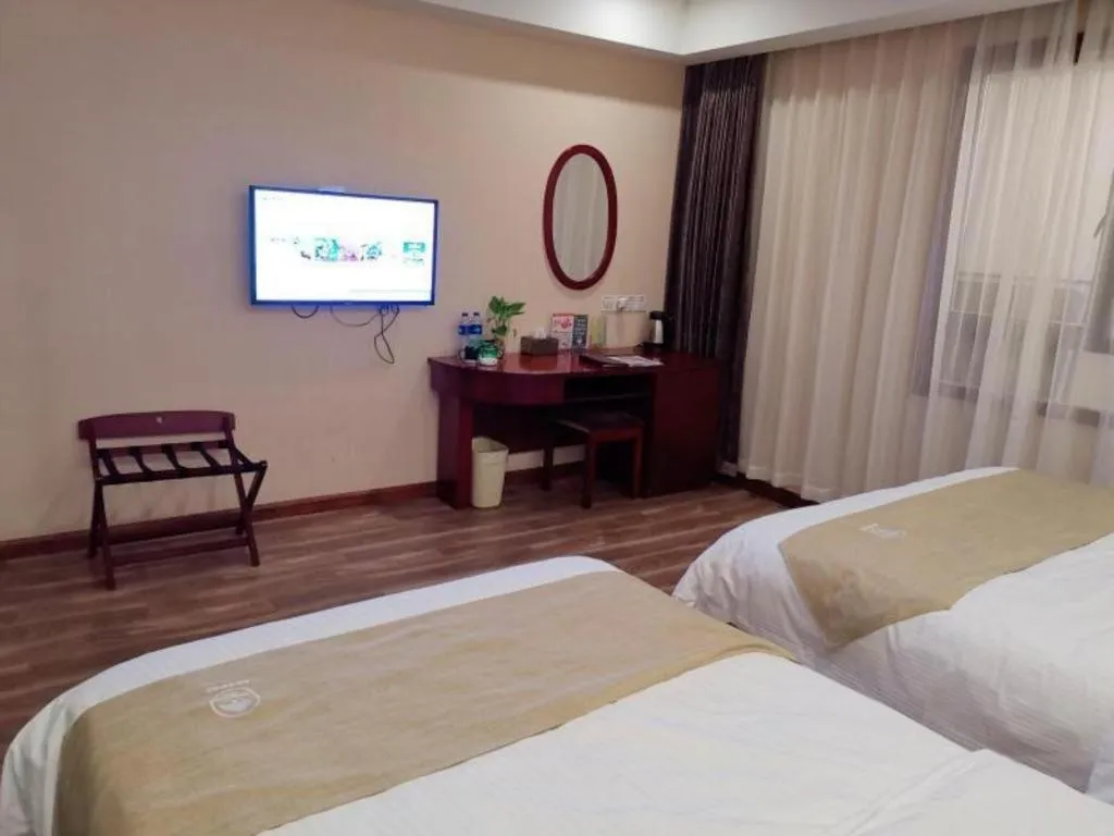 Bed in GreenTree Inn Jiangsu Changzhou Henglin Town Shuntong Road Express Hotel