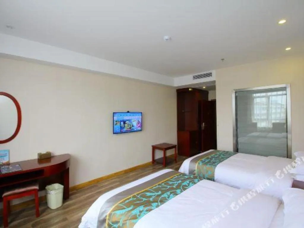 Bed in GreenTree Inn Jiangsu Changzhou Henglin Town Shuntong Road Express Hotel