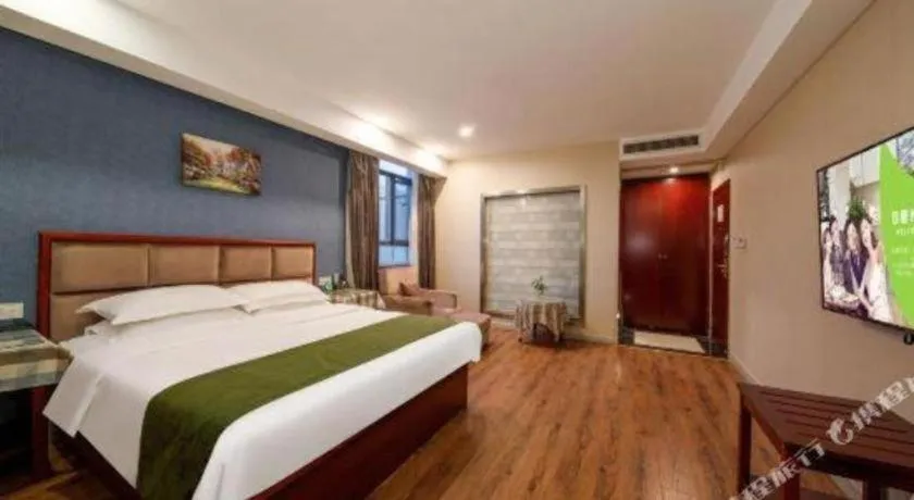 Bed in GreenTree Inn Jiangsu Changzhou Henglin Town Shuntong Road Express Hotel