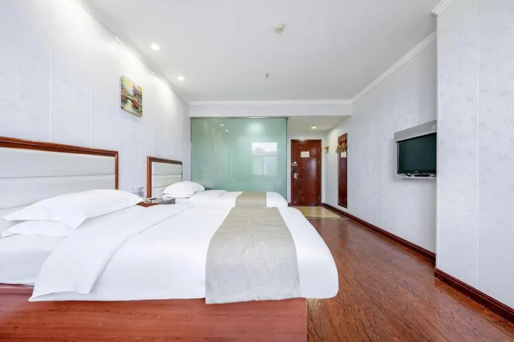 Bed in GreenTree Inn Yinchuan Pedestrian Street East Liqun Street Express Hotel