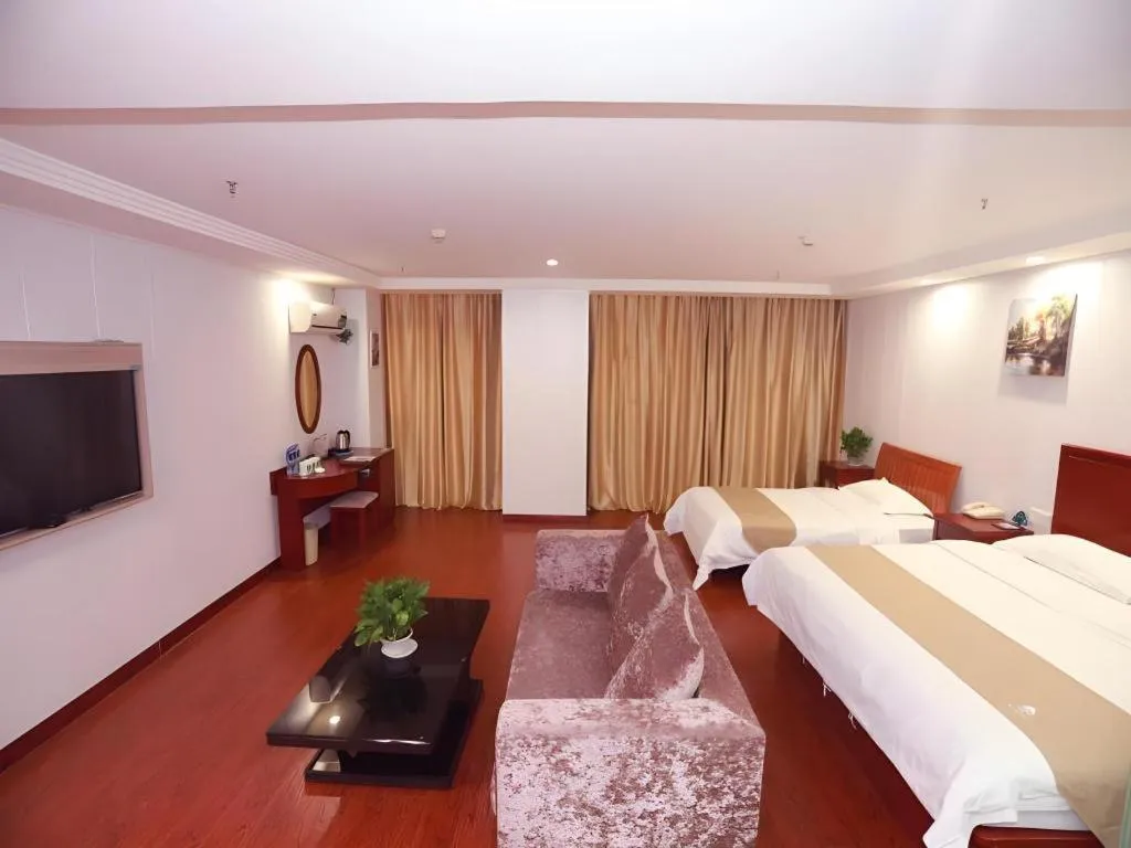 Bed in GreenTree Inn Yinchuan Pedestrian Street East Liqun Street Express Hotel