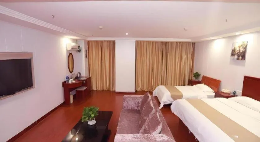 Bed in GreenTree Inn Yinchuan Pedestrian Street East Liqun Street Express Hotel