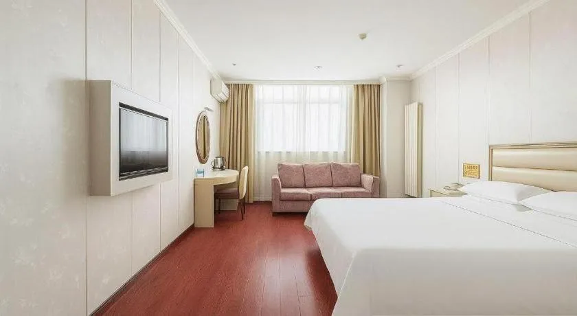 Bed in GreenTree Inn Yinchuan Pedestrian Street East Liqun Street Express Hotel