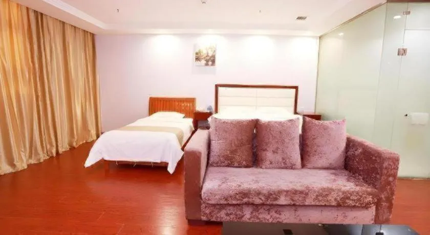 Bed in GreenTree Inn Yinchuan Pedestrian Street East Liqun Street Express Hotel