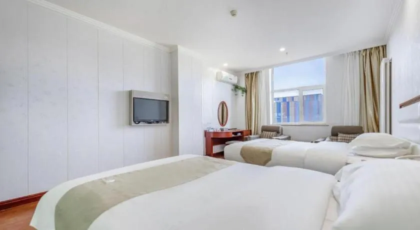 Bed in GreenTree Inn Yinchuan Pedestrian Street East Liqun Street Express Hotel
