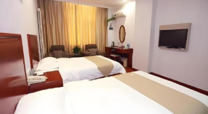 Bed in GreenTree Inn Yinchuan Pedestrian Street East Liqun Street Express Hotel