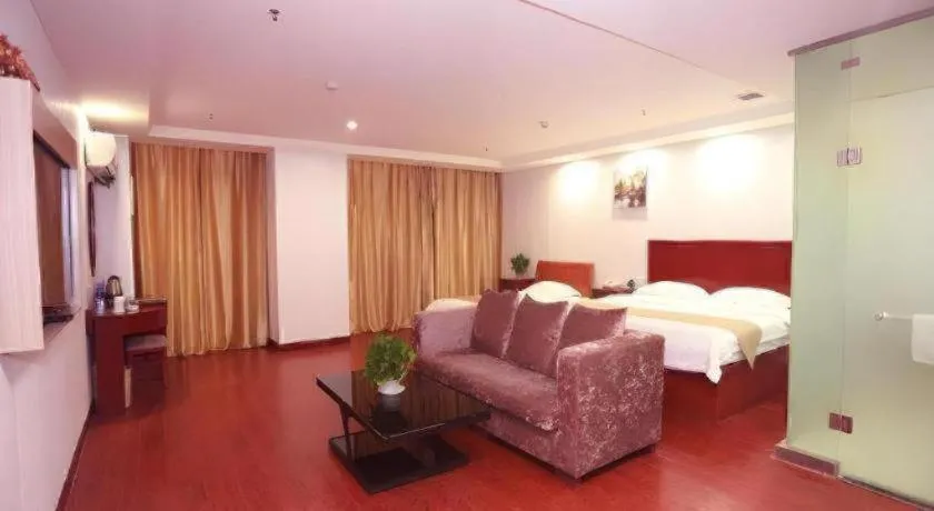 Bed in GreenTree Inn Yinchuan Pedestrian Street East Liqun Street Express Hotel