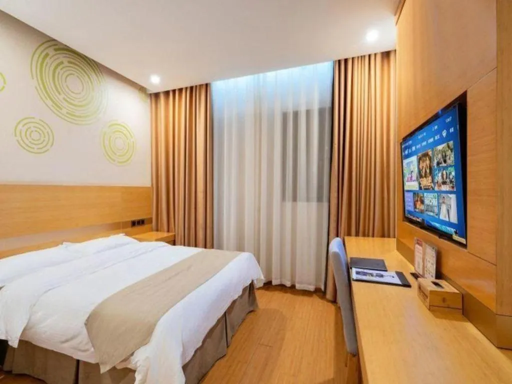 Bed in GreenTree Inn Suzhou Changshu North Haiyu Road Changhui Square Express Hotel