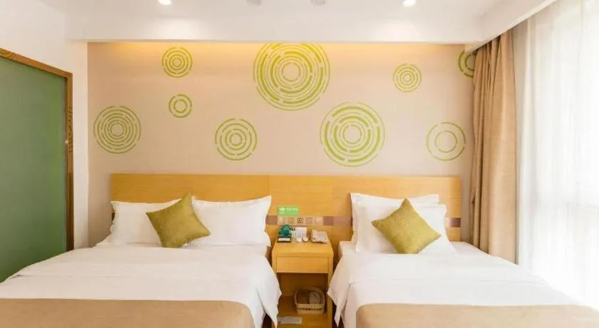 Bed in GreenTree Inn Qufu High Speed Railway Station