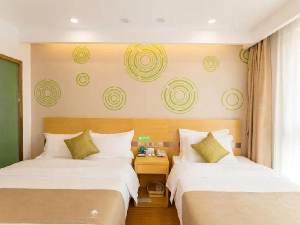 Bed in GreenTree Inn Qufu High Speed Railway Station