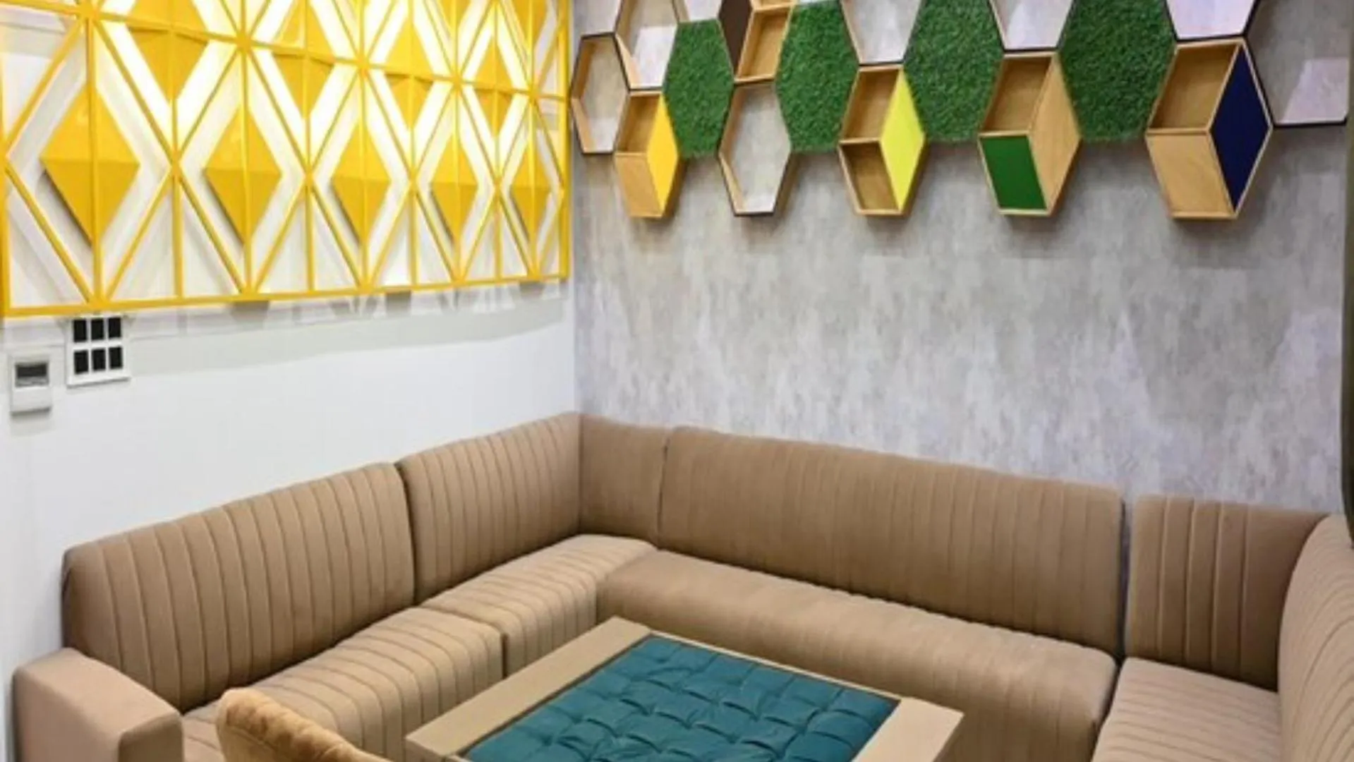 Seating area in The Posh Hotel