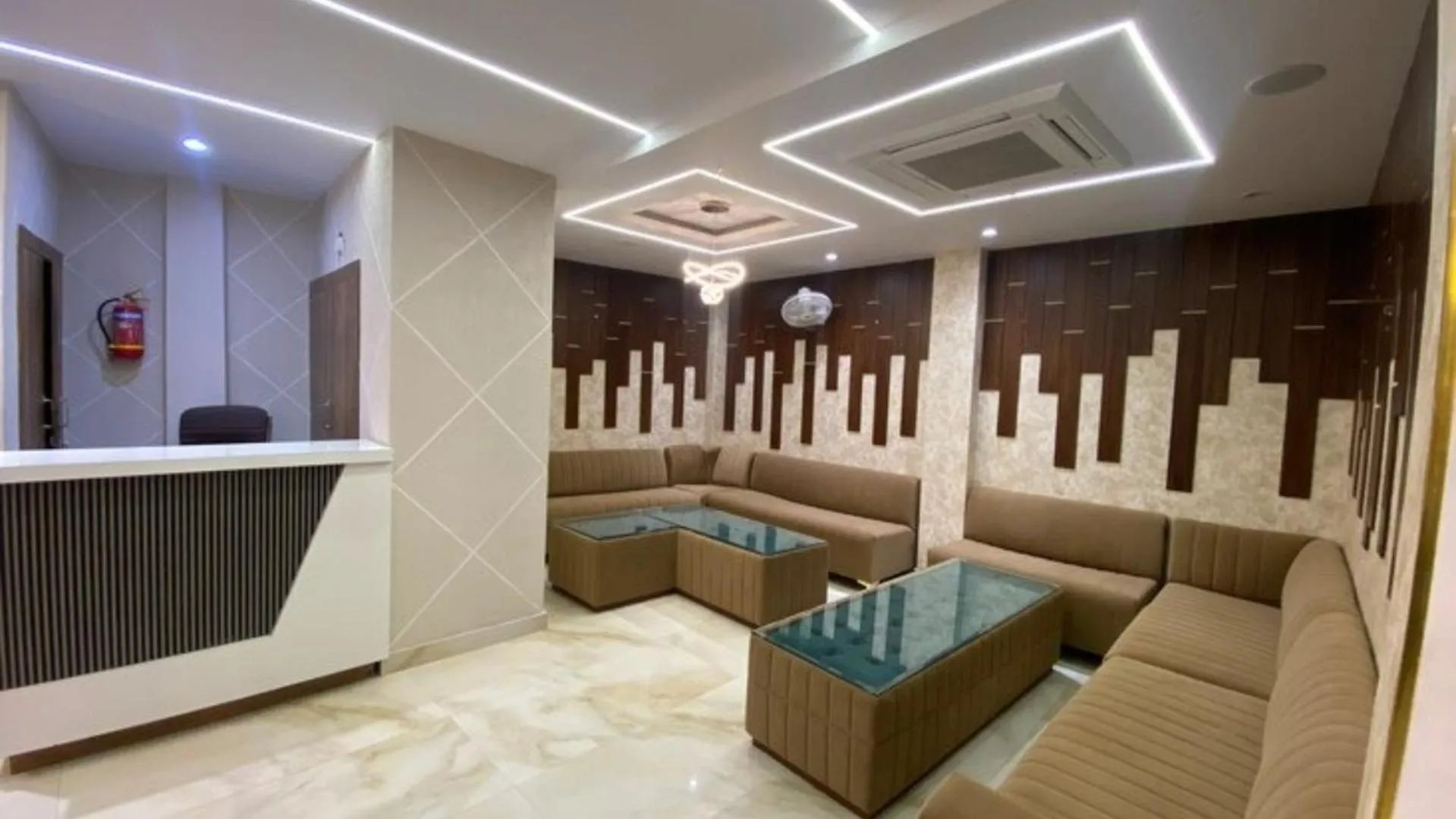 Seating area in The Posh Hotel