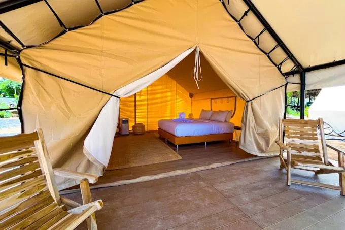 Patio, Bed in Slumber Party Beach Club and Resort Koh Phangan