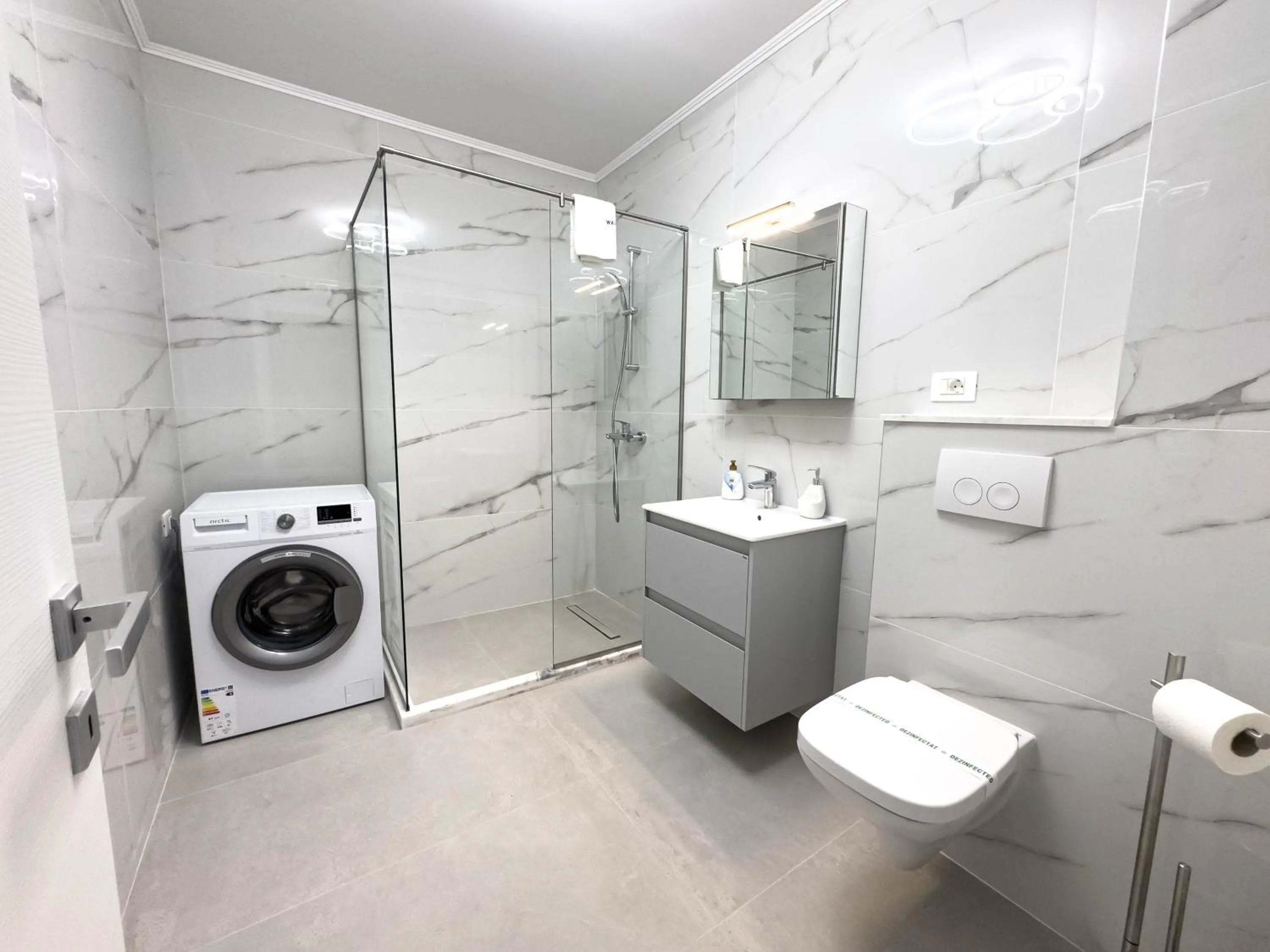 Shower in Wave 6 Apartments