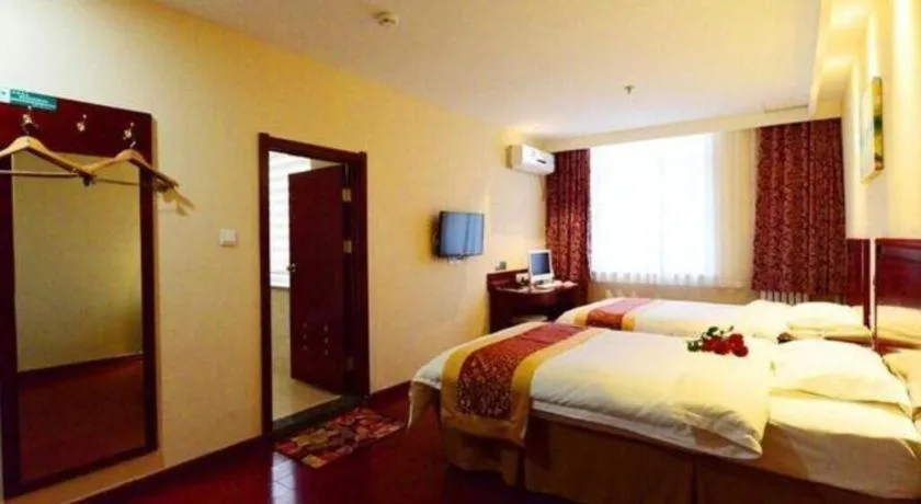 Bed in GreenTree Inn Shandong Yantai Penglai Pavilion Bus station Express Hotel