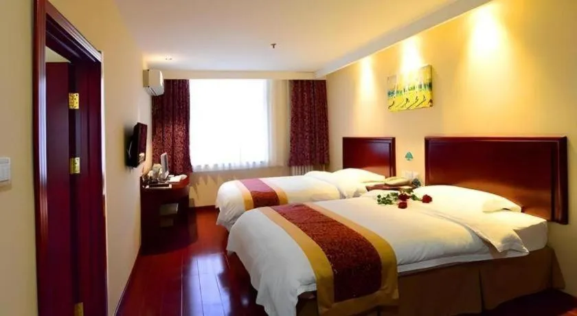 Bed in GreenTree Inn Shandong Yantai Penglai Pavilion Bus station Express Hotel
