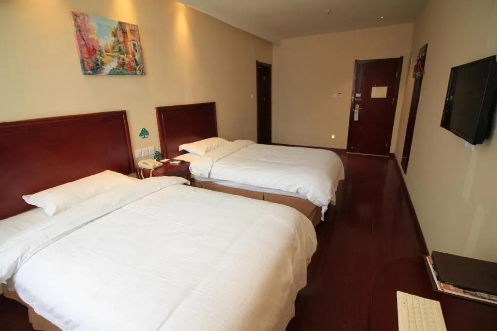 Bed in GreenTree Inn Shandong Yantai Penglai Pavilion Bus station Express Hotel