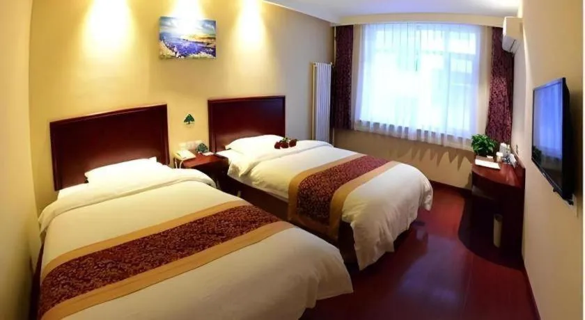 Bed in GreenTree Inn Shandong Yantai Penglai Pavilion Bus station Express Hotel