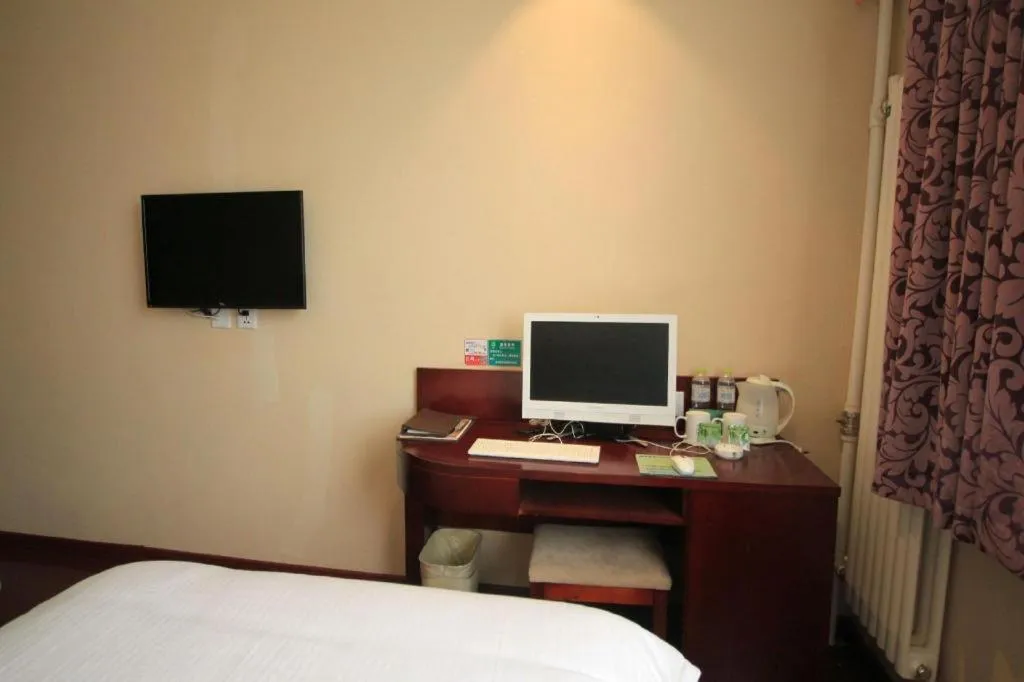 Bed in GreenTree Inn Shandong Yantai Penglai Pavilion Bus station Express Hotel