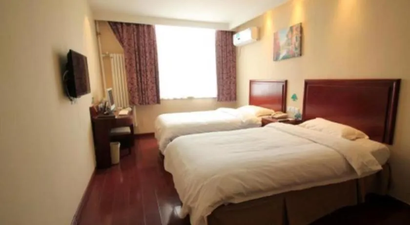 Bed in GreenTree Inn Shandong Yantai Penglai Pavilion Bus station Express Hotel