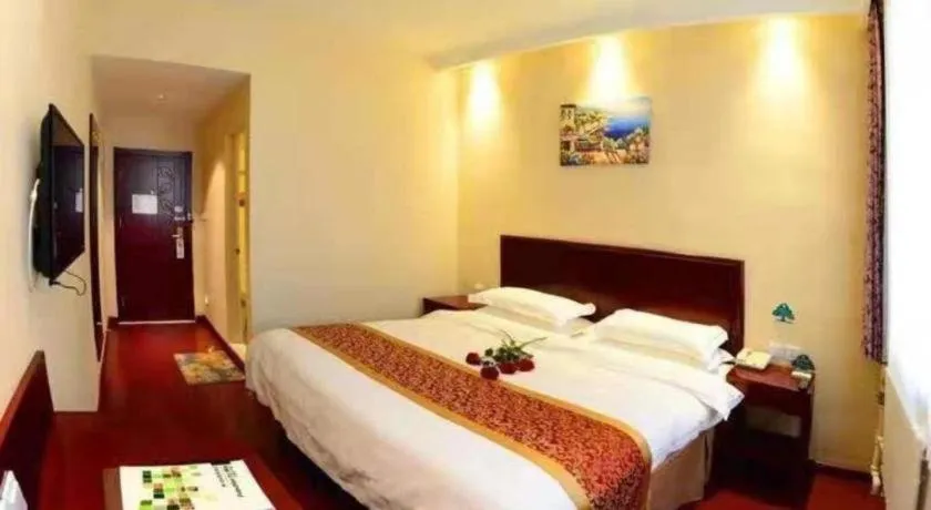 Bed in GreenTree Inn Shandong Yantai Penglai Pavilion Bus station Express Hotel