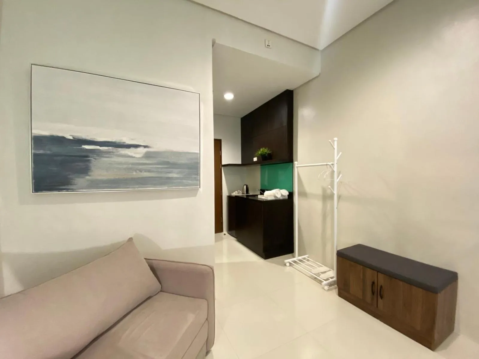 Seating area in UPad Hotel