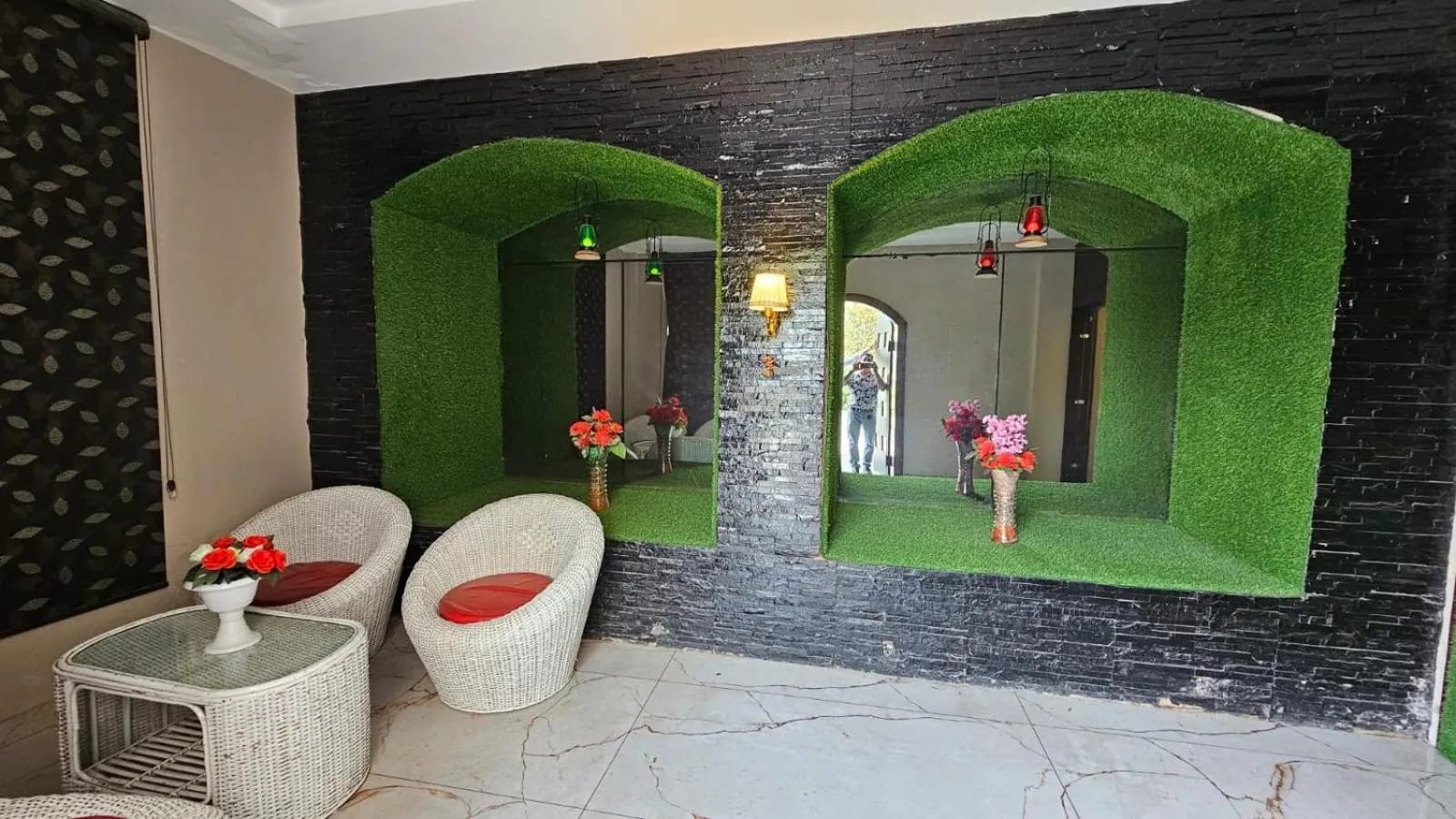 Seating area in Hotel 7 PM