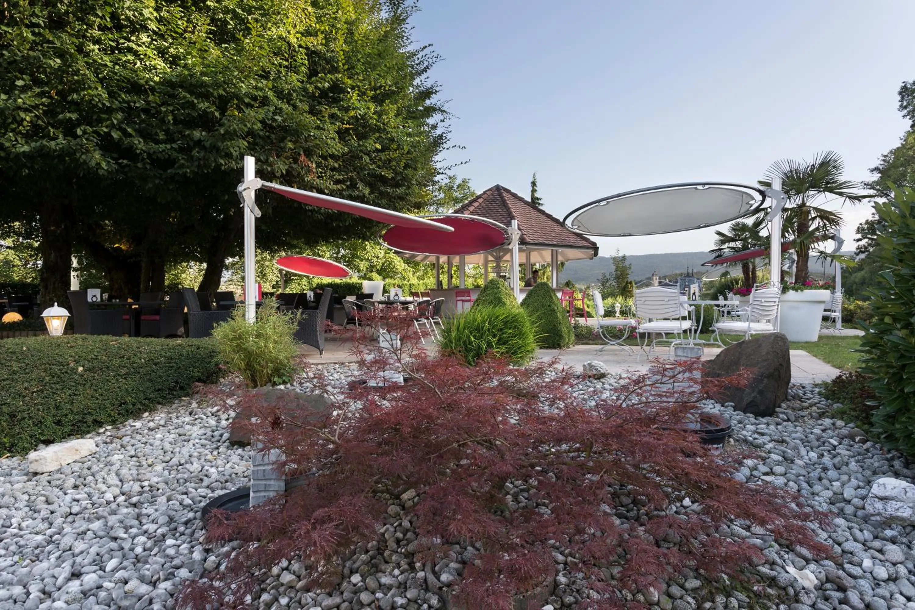 Patio in Hôtel Bellevue