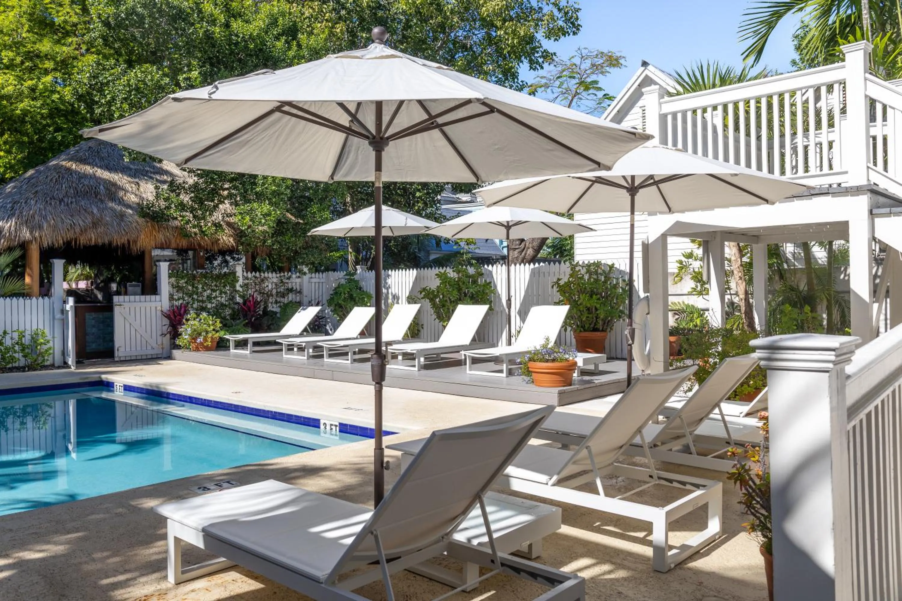Pool view in The Key West Hotel