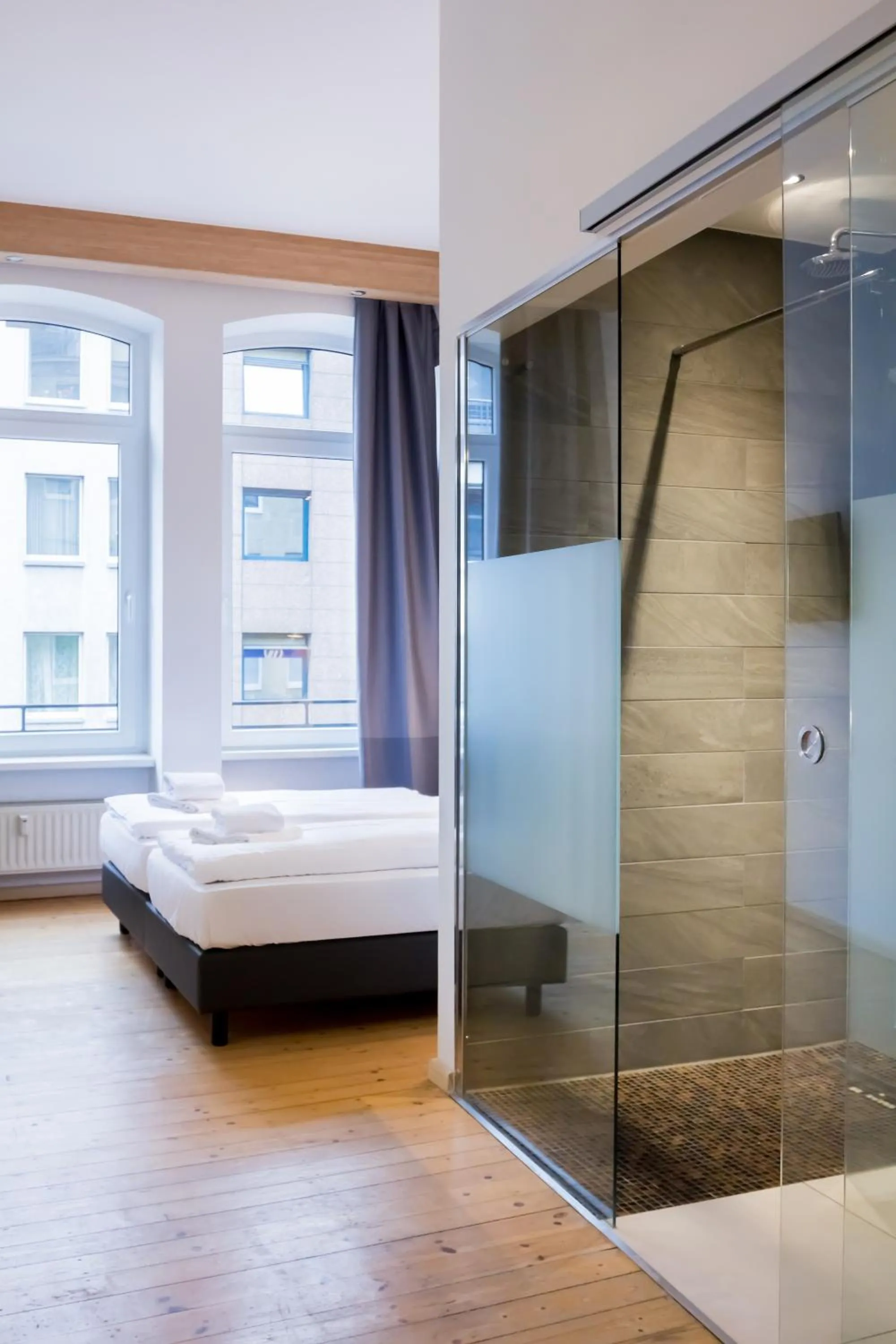 Bedroom, Bed in dingdong koblenz - city apartments