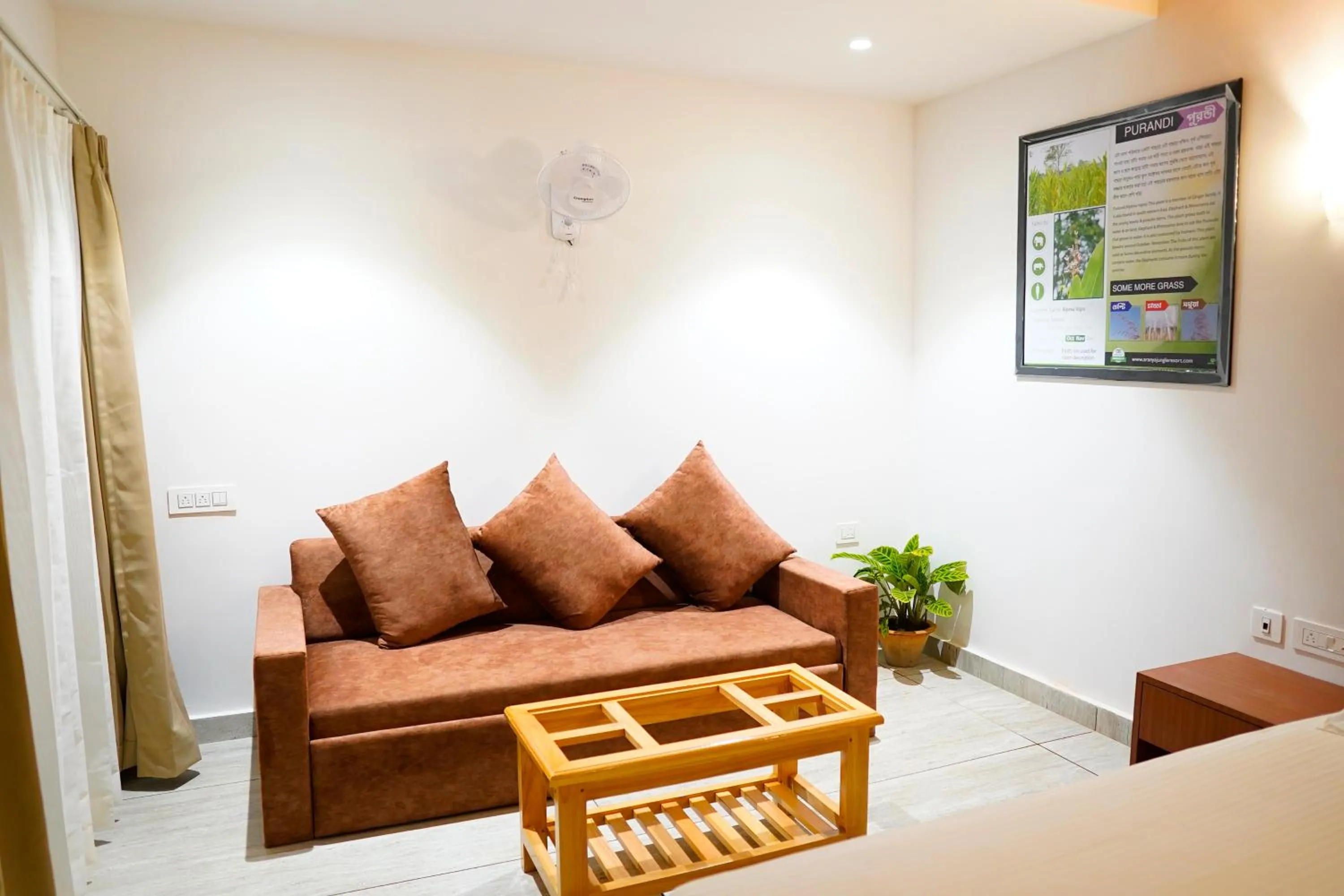 Seating area in Aranya Jungle Resorts