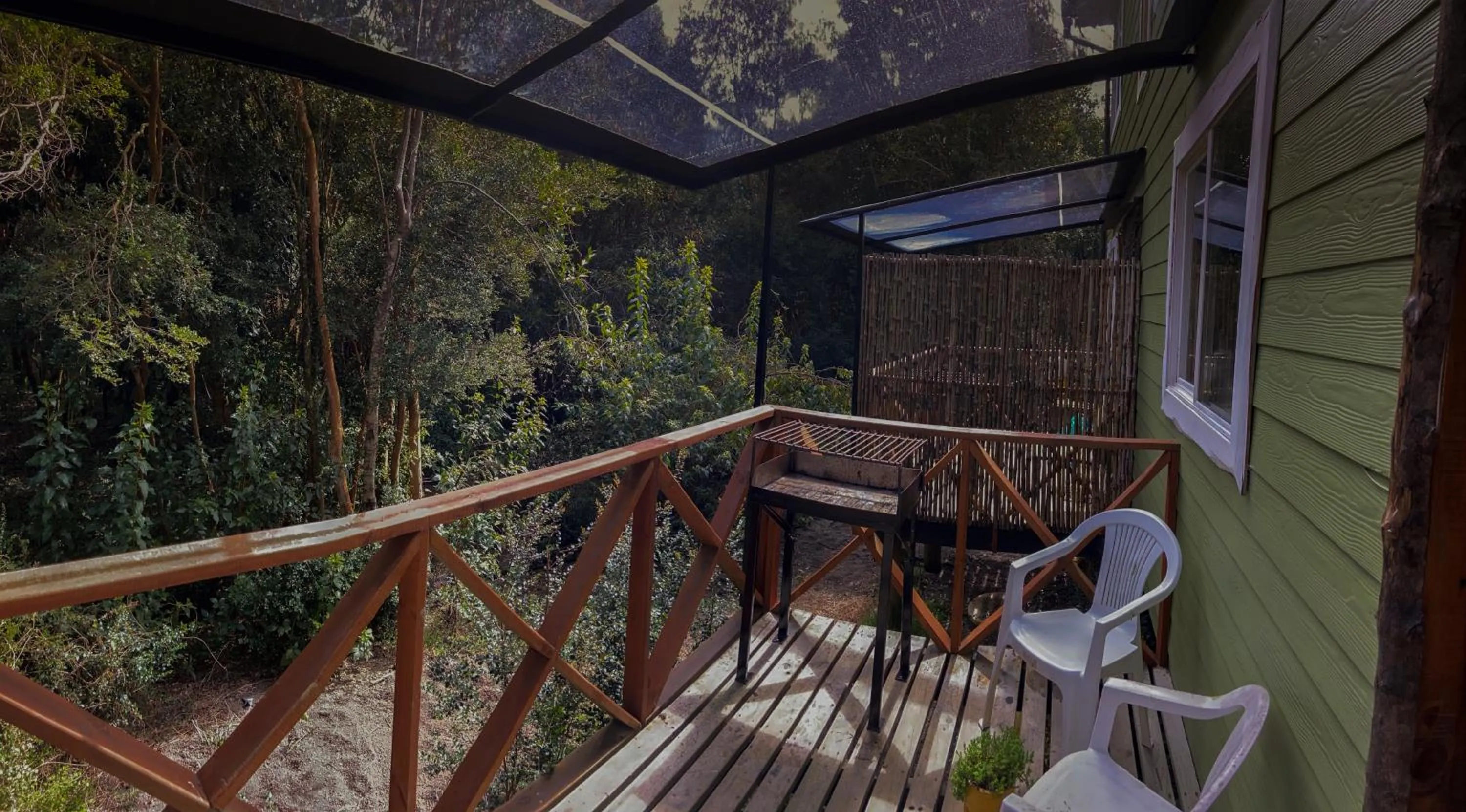 Balcony/Terrace in Cabañas Ensenada Bosque Nativo