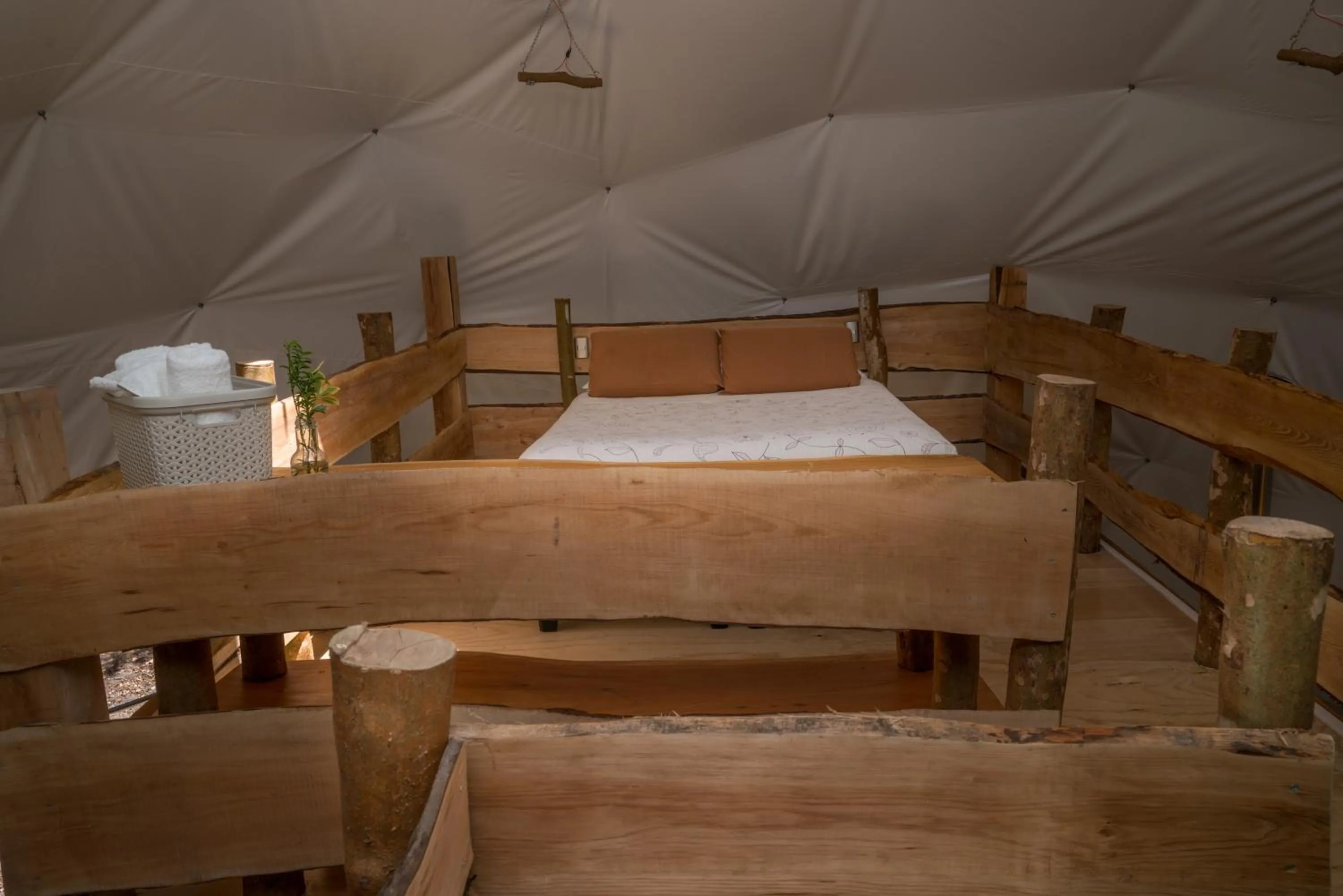 Bed in Cabañas Ensenada Bosque Nativo