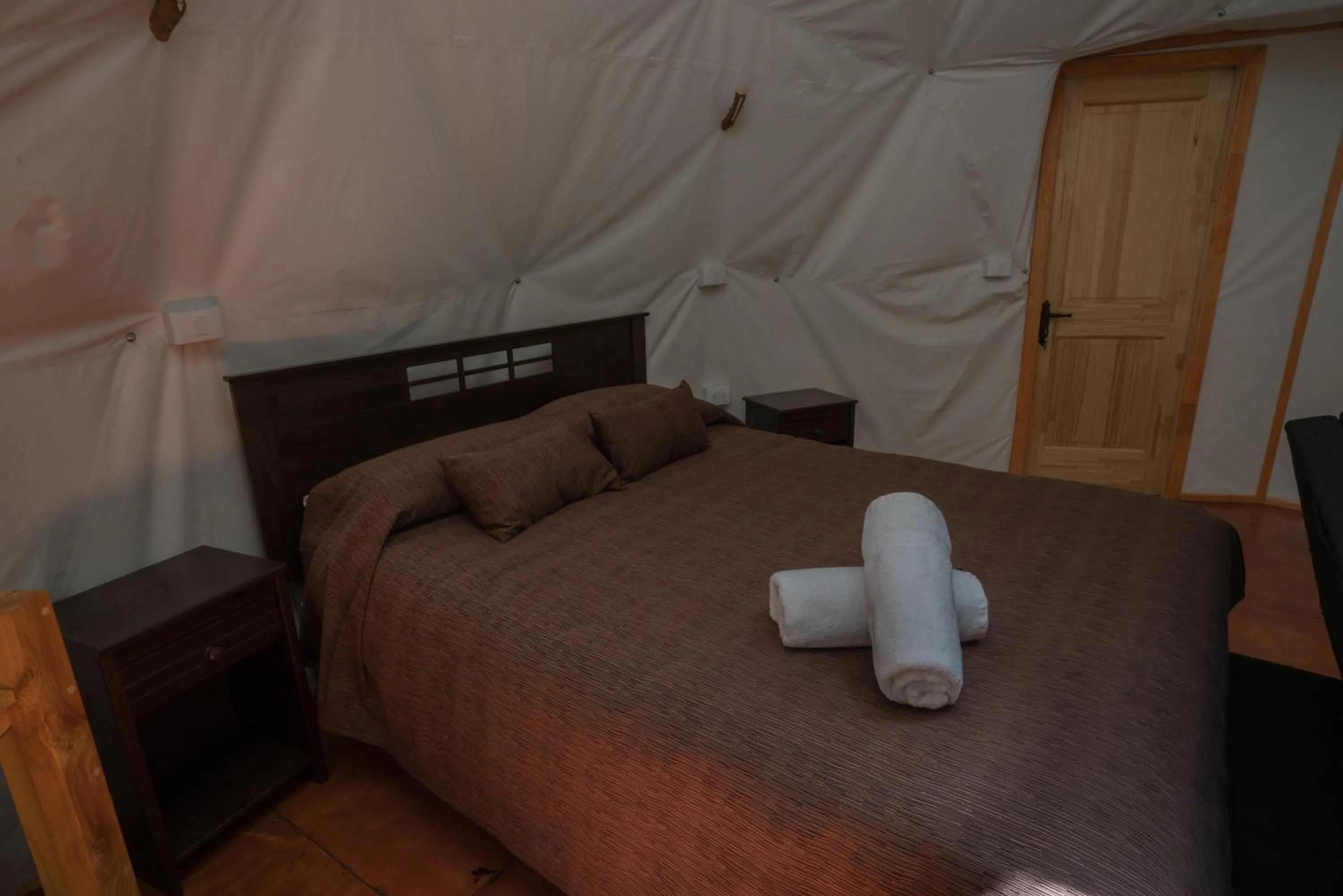 Bed in Cabañas Ensenada Bosque Nativo