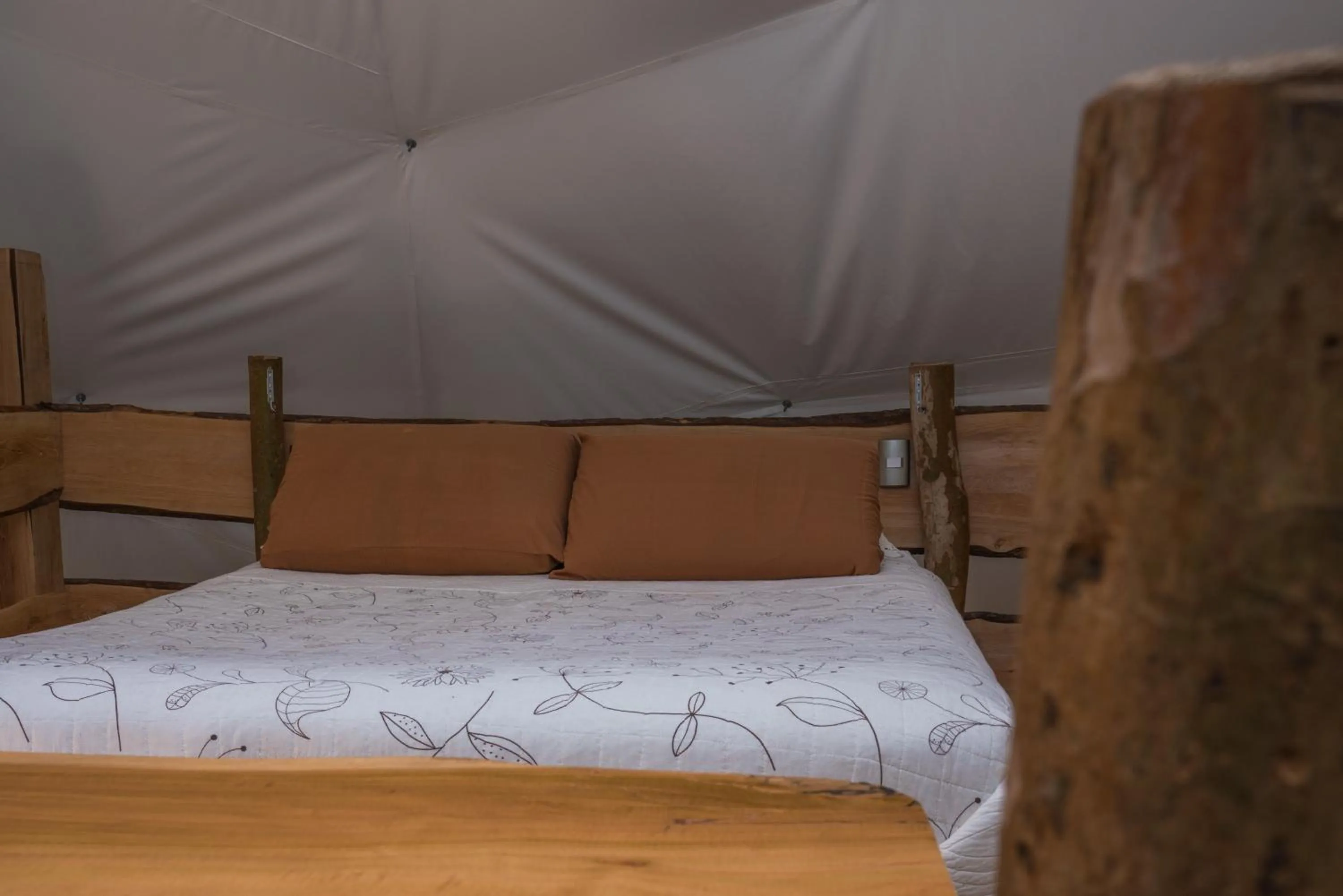 Bed in Cabañas Ensenada Bosque Nativo