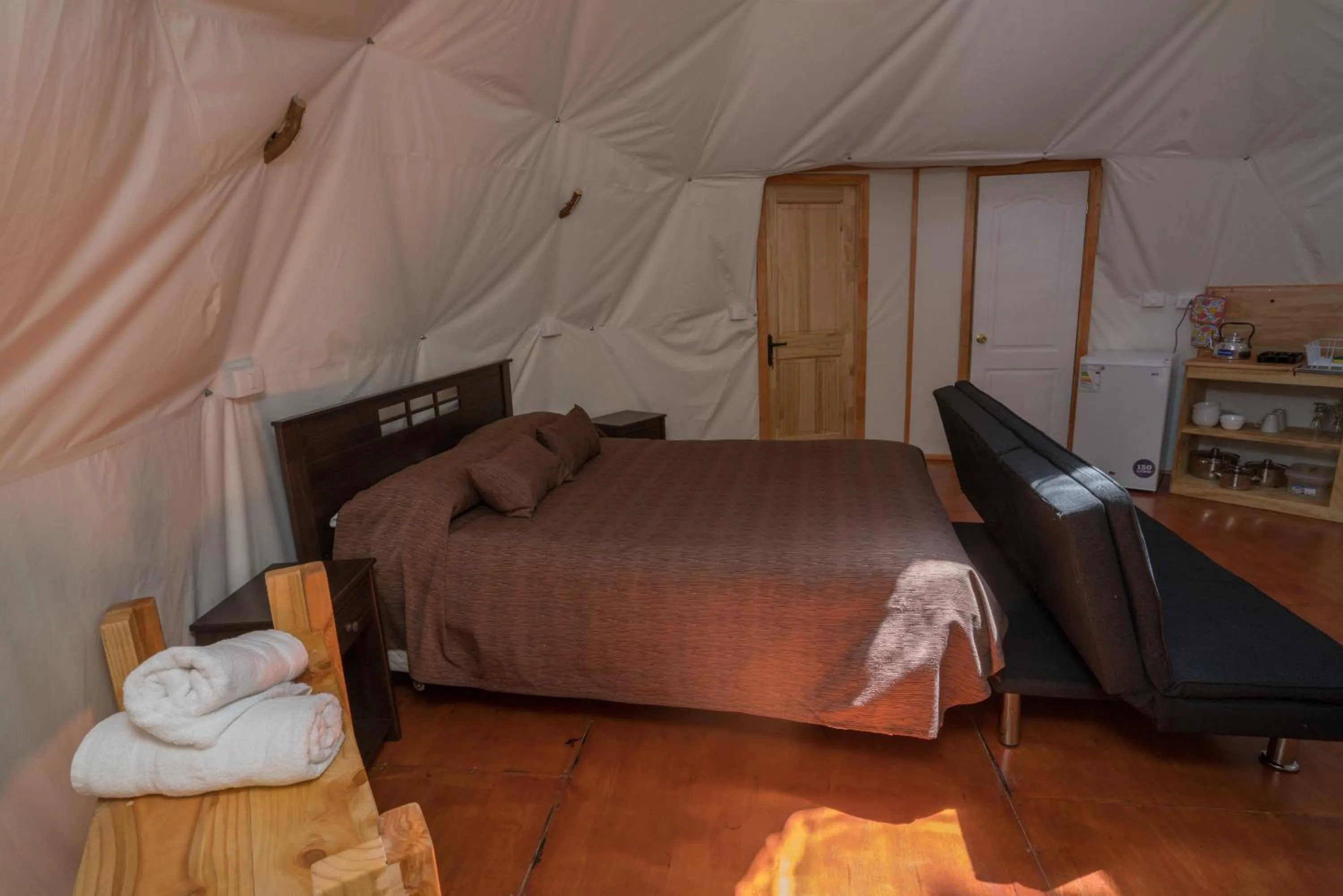 Bed in Cabañas Ensenada Bosque Nativo