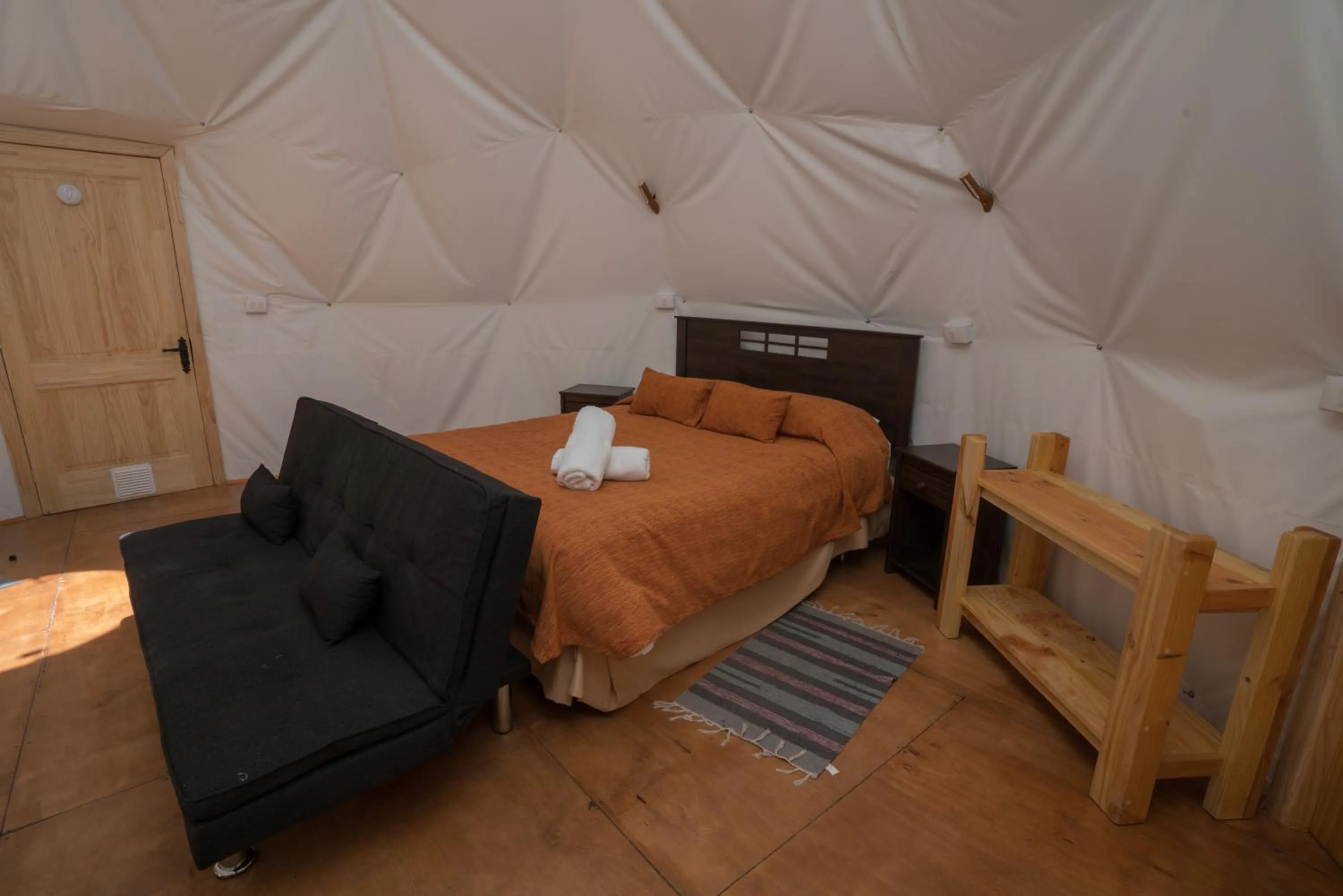 Bed in Cabañas Ensenada Bosque Nativo