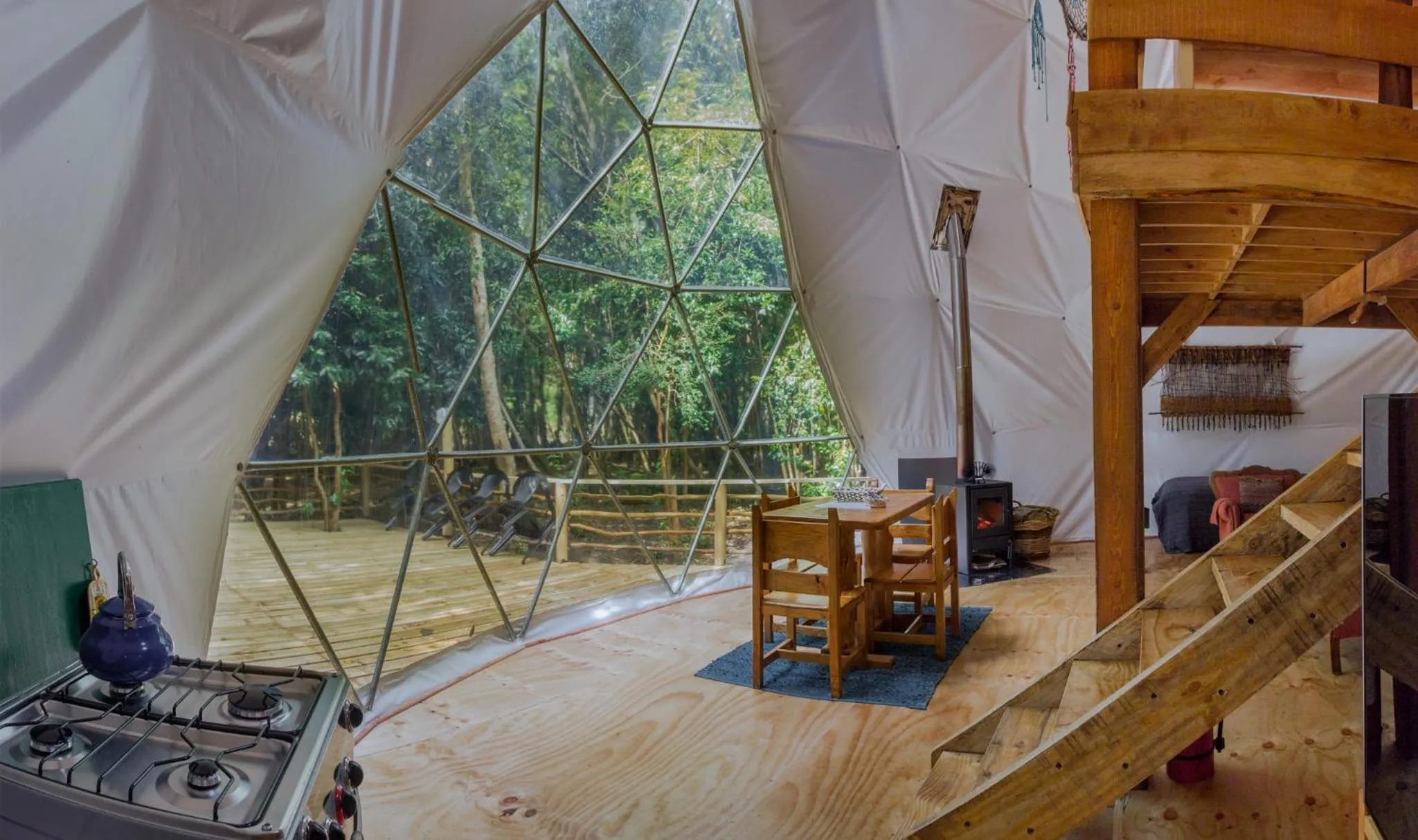 Kitchen or kitchenette in Cabañas Ensenada Bosque Nativo