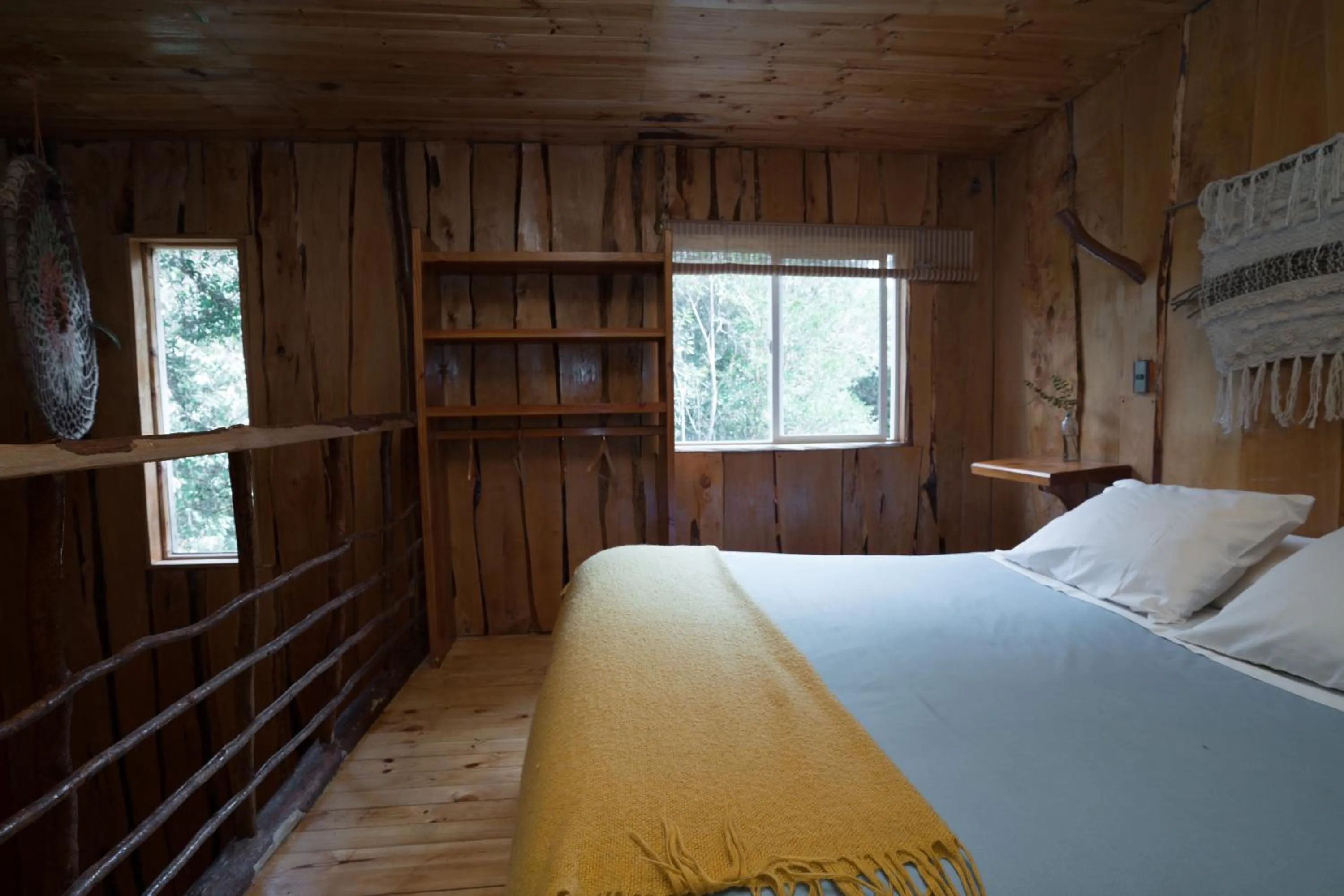 Bed in Cabañas Ensenada Bosque Nativo