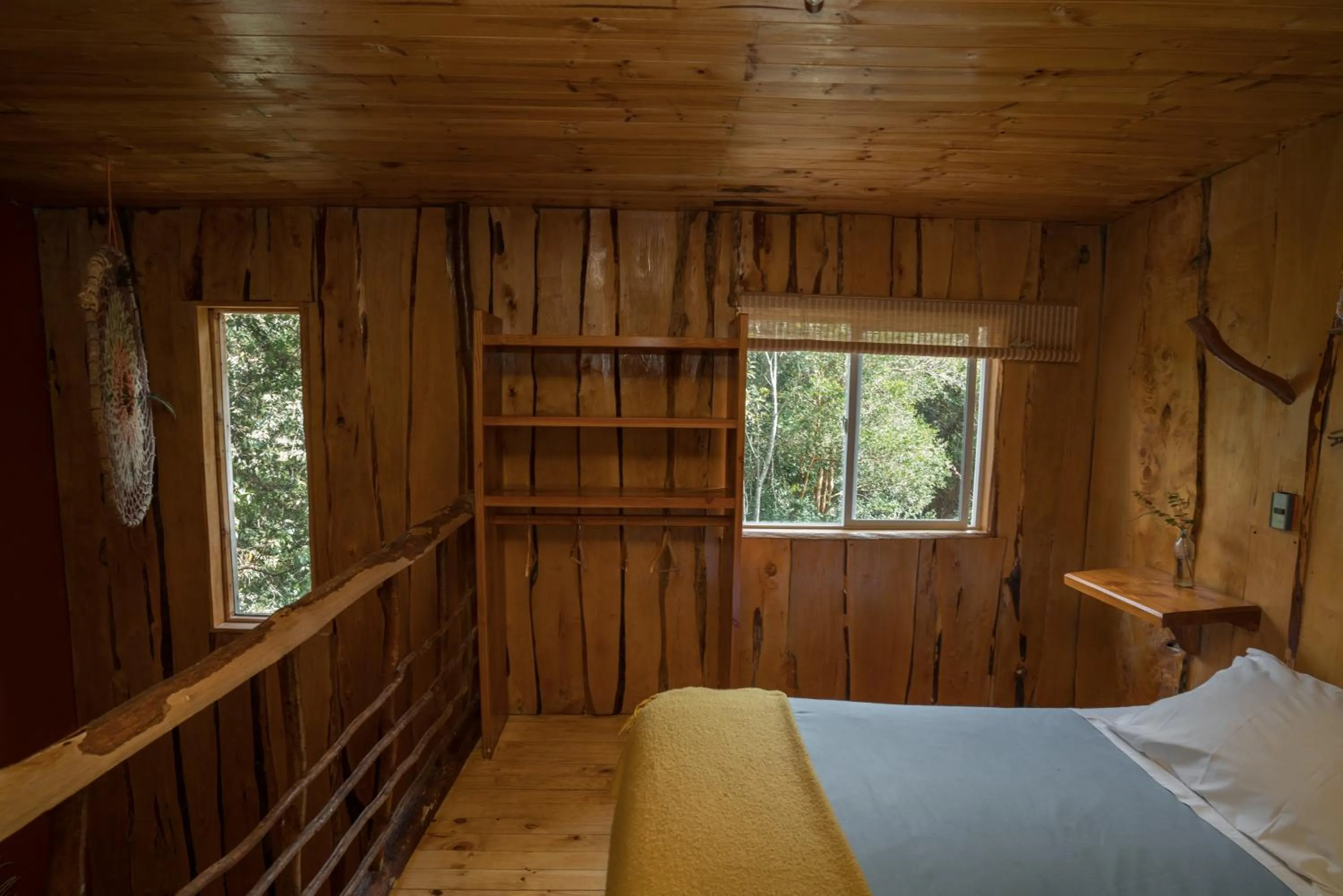 Bed in Cabañas Ensenada Bosque Nativo