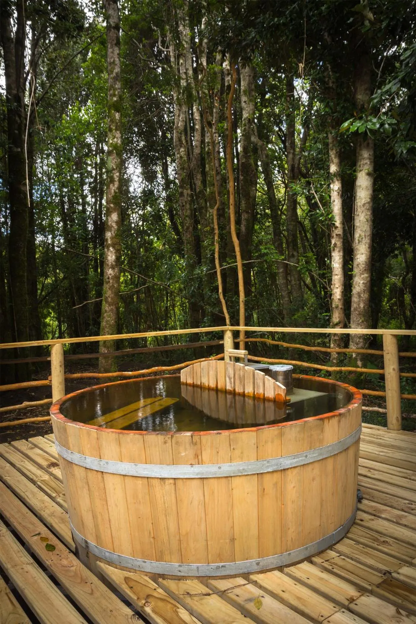 Hot Tub in Cabañas Ensenada Bosque Nativo