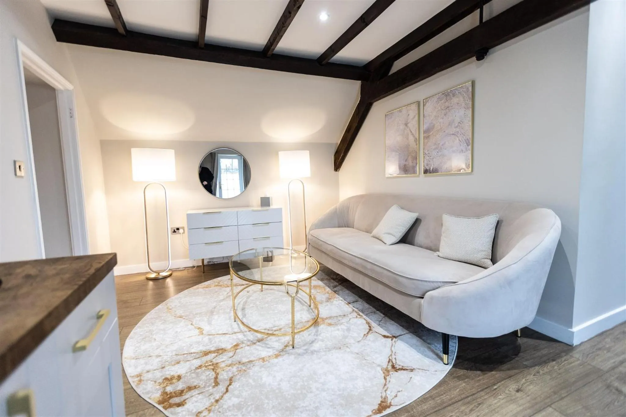 Seating area in Marshall Meadows Manor House