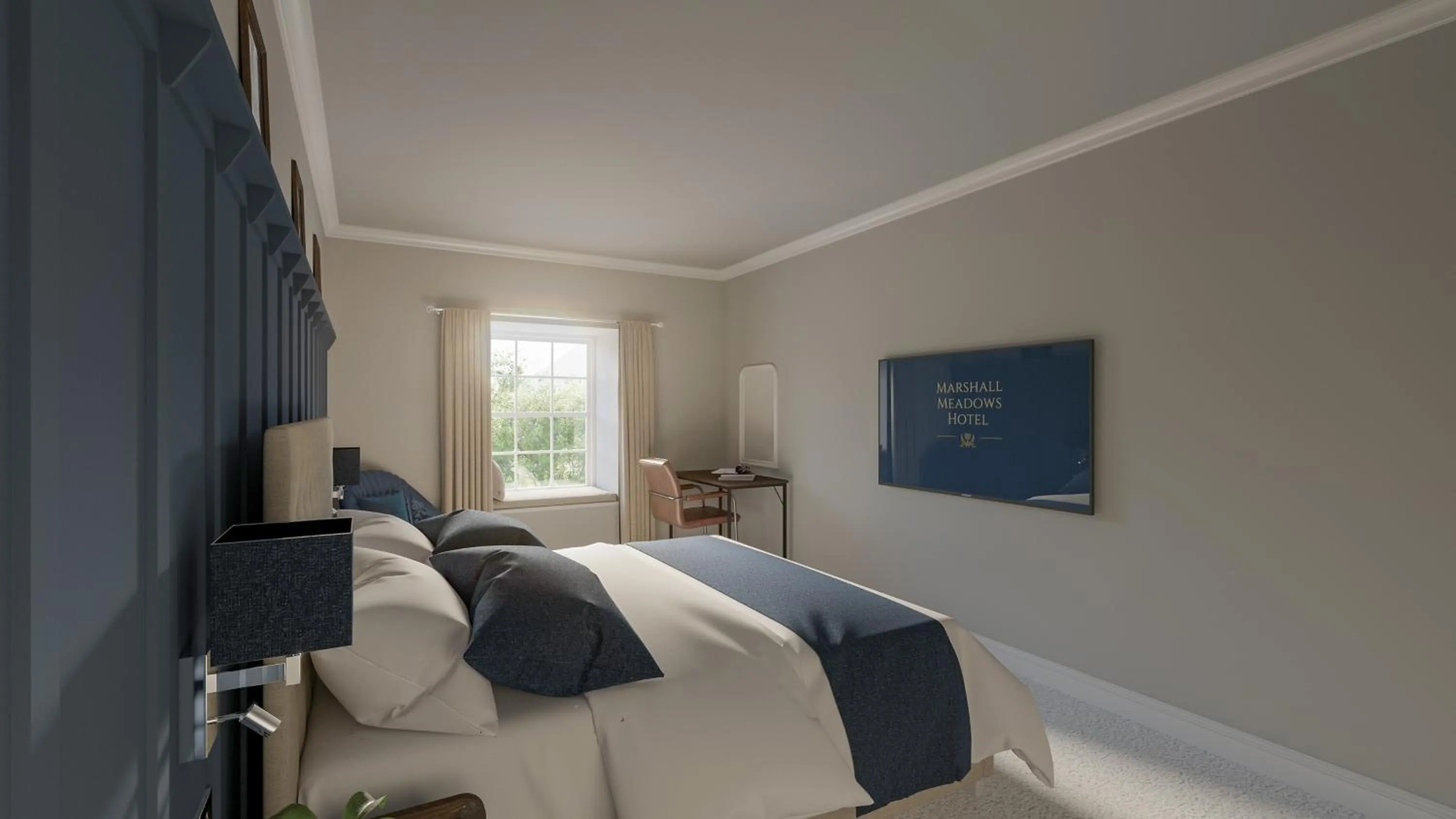 Bedroom, Bed in Marshall Meadows Manor House